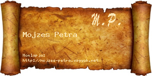 Mojzes Petra névjegykártya
